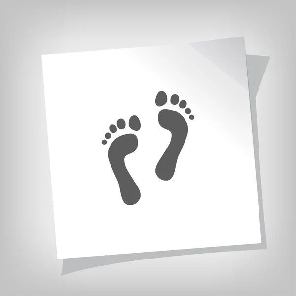 Pictograph of footprints icon — Stock Vector