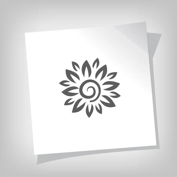 Pictografía del icono de la flor — Vector de stock