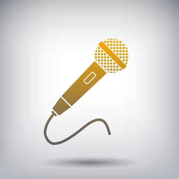 Icône de microphone signe — Image vectorielle