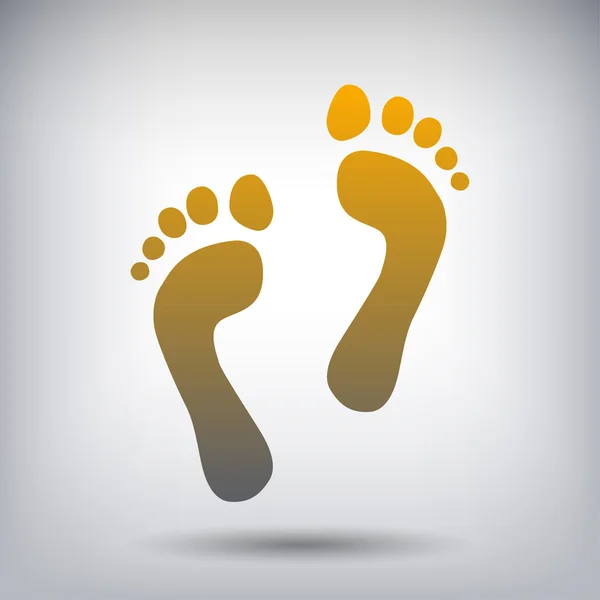 Pictograph of footprints icon — Stock Vector