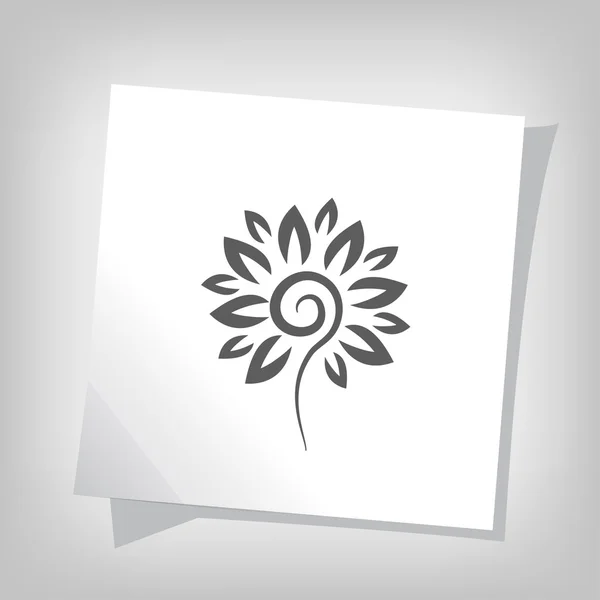 Pictograph av blomma ikonen — Stock vektor