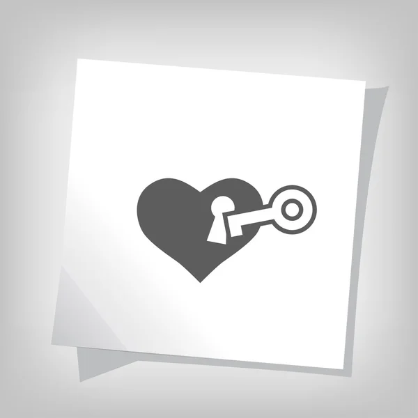 รูปภาพของหัวใจที่มีกุญแจ — ภาพเวกเตอร์สต็อก