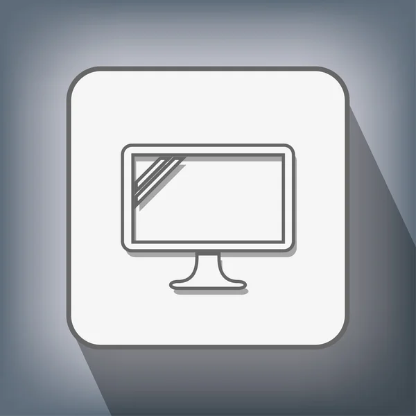 Pictograma do ícone do computador —  Vetores de Stock