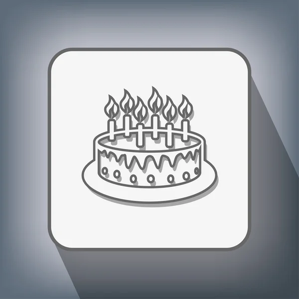 Пиктограф иконы торта — стоковый вектор