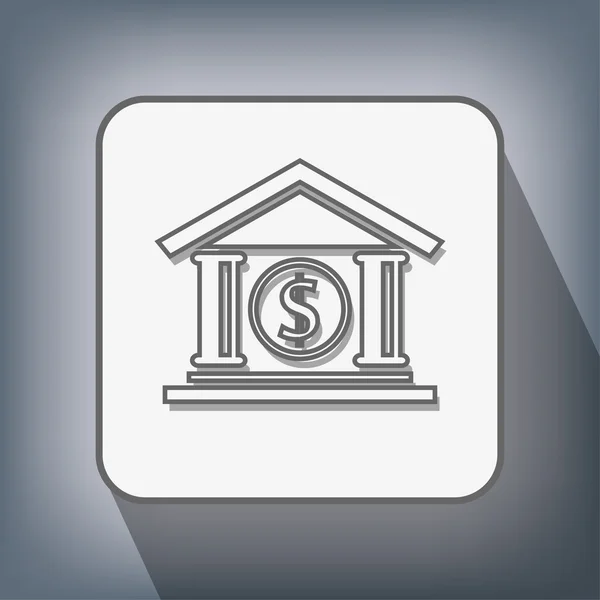 Pictografía del icono del banco — Vector de stock