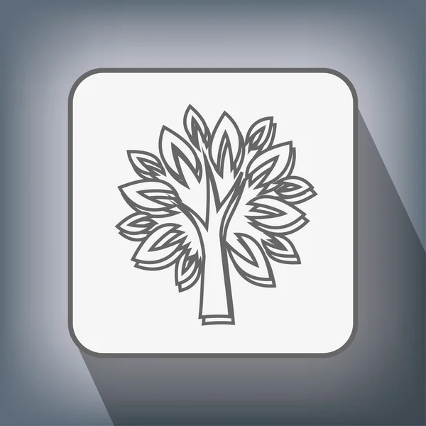 Pittogramma dell'icona dell'albero — Vettoriale Stock