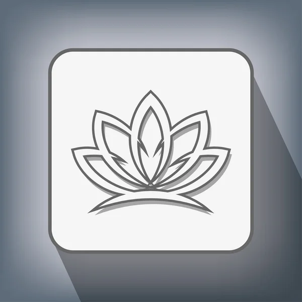 Pittogramma dell'icona del loto — Vettoriale Stock