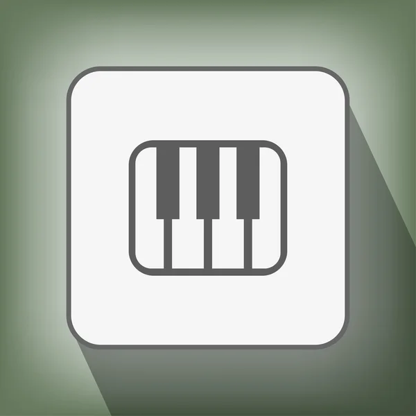 Pictograma de teclado de música — Vetor de Stock