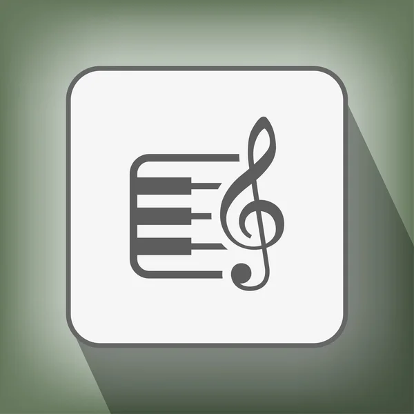 Pictograph musikknappen och tangentbord — Stock vektor