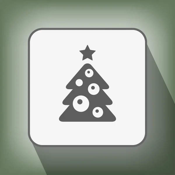 Pictograph of christmas tree — Stock Vector