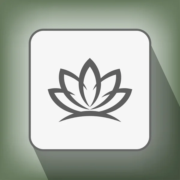 Pictograph van lotus pictogram — Stockvector