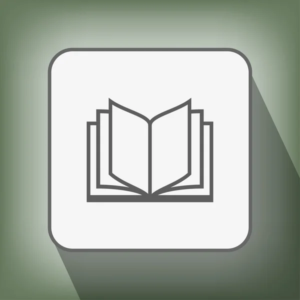 Piktogramm der Buch-Ikone — Stockvektor