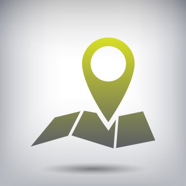 harita simgesi üzerinde toplu iğne