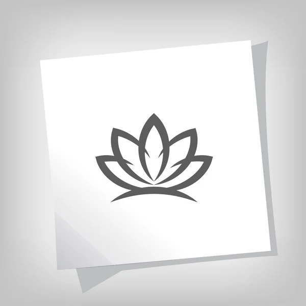 Pictogramme de l'icône du lotus — Image vectorielle