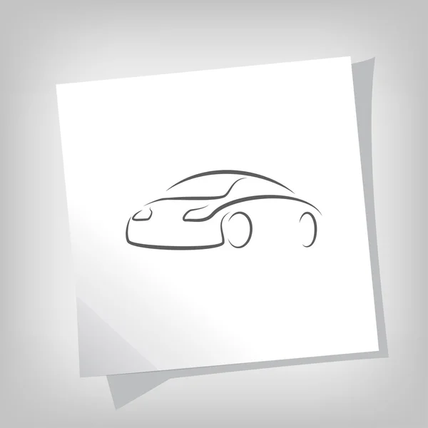 Pictografía del icono del coche — Vector de stock