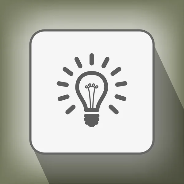 Pictograph of light bulb icon — Stock Vector