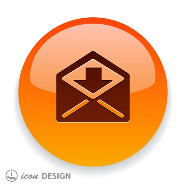 Pictograph of mail icon — Stock Vector