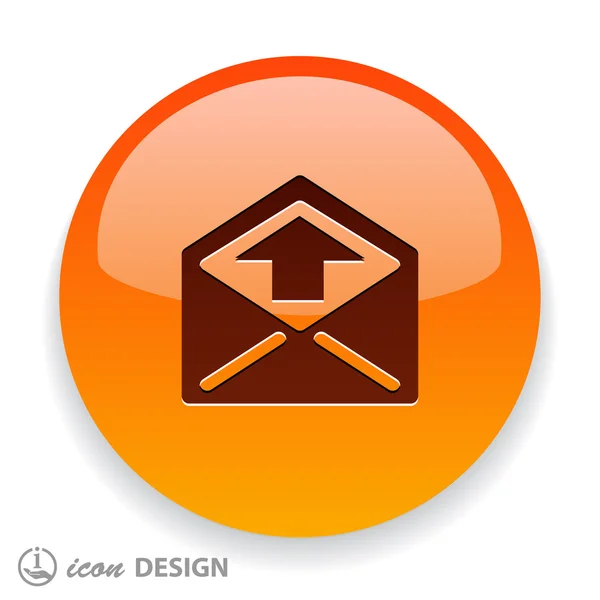 Pictograph of mail icon — Stock Vector