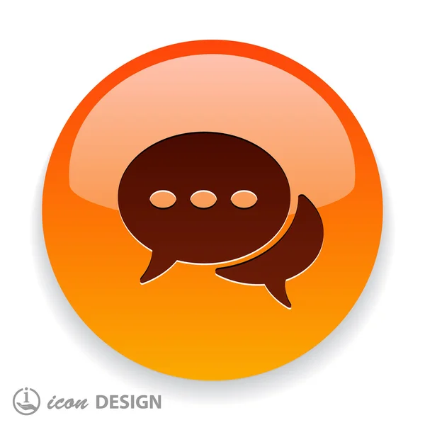 Icono de mensaje o chat — Vector de stock