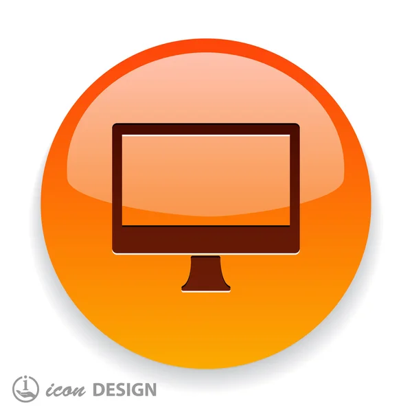 Pictograph på datorikonen — Stock vektor