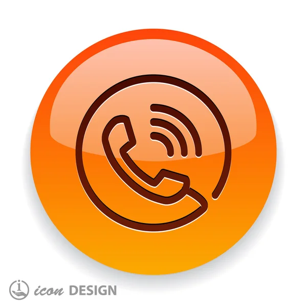 Pictograph of phone icon — Stock Vector