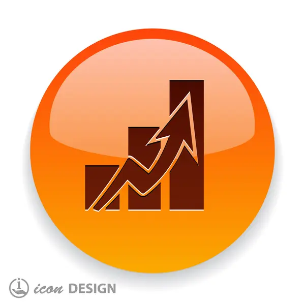 Pictograph van grafiek pictogram — Stockvector