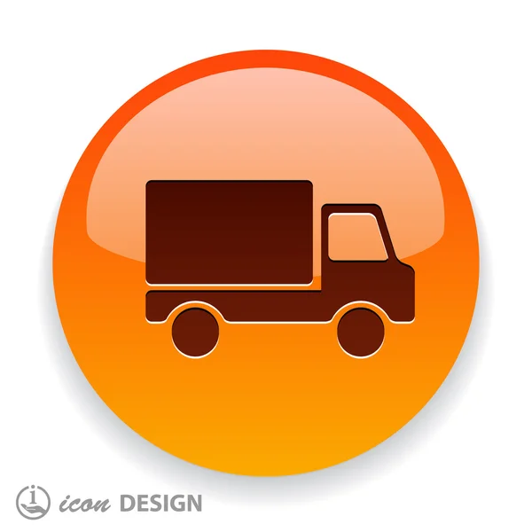 Pictograph of truck icon — Stock Vector