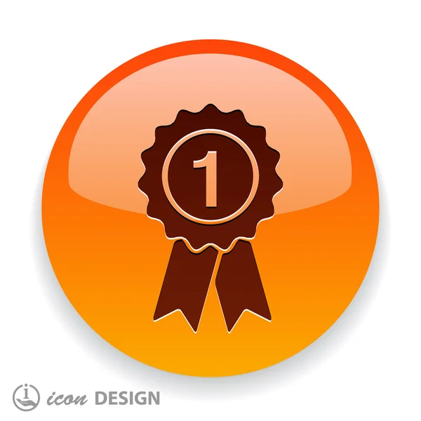 Pictograph van award badge — Stockvector