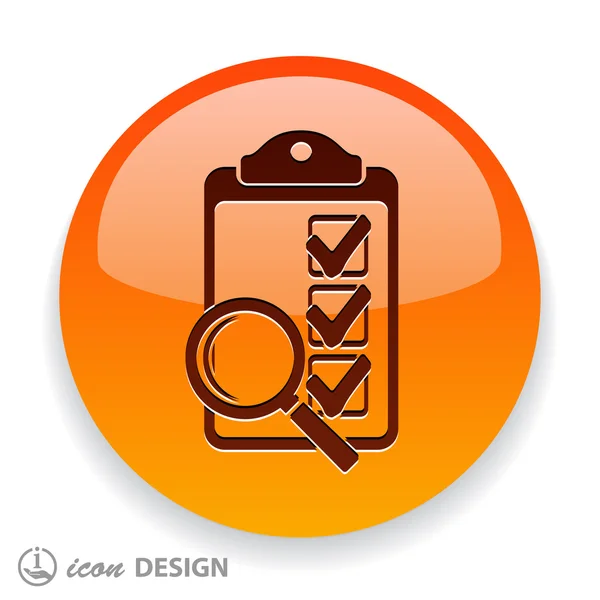 Pictograph of checklist icon — Stock Vector