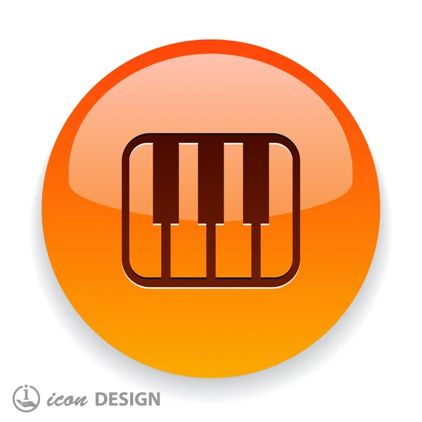 Pictograph van muziek toetsenbord — Stockvector