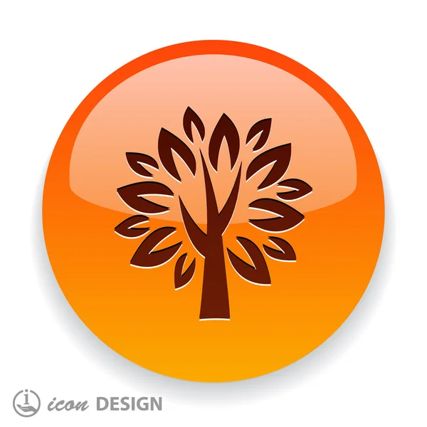 Pictograph of tree icon — Stock Vector