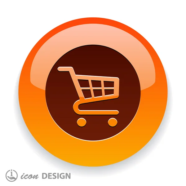 Pictograph of shopping cart — Stock Vector