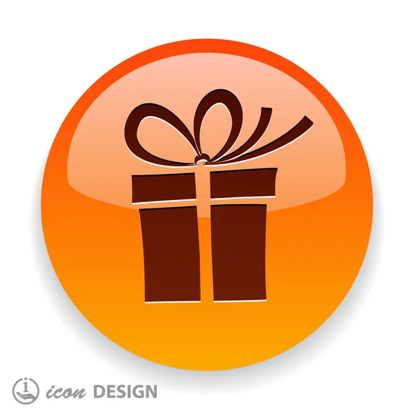 Pictograph of gift icon — Stock Vector