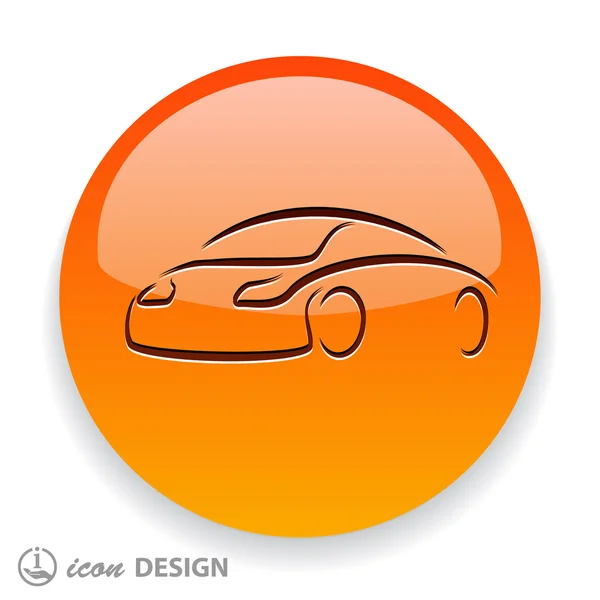 Pictografía del icono del coche — Vector de stock