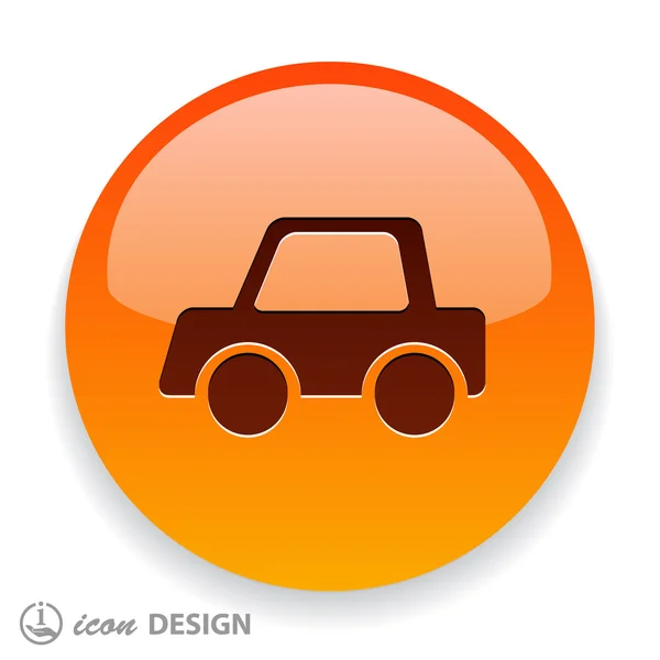 Pictografía del icono del coche — Vector de stock