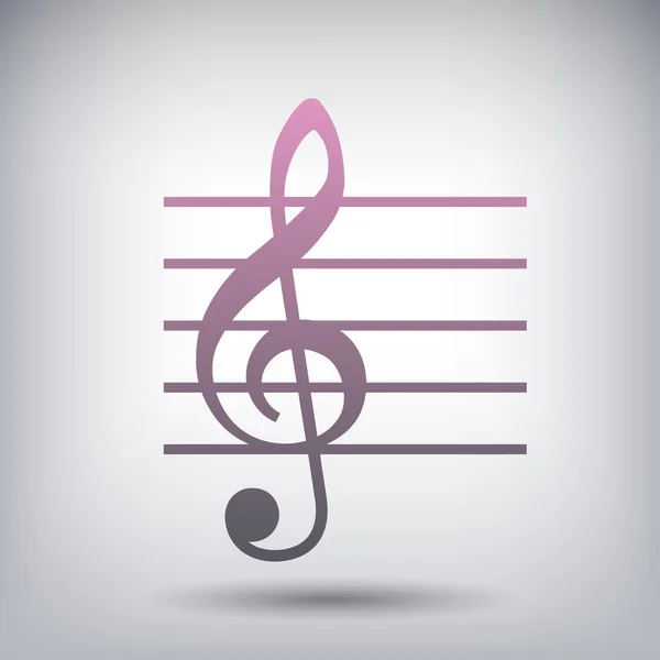 Pictogramme de la clé de musique — Image vectorielle