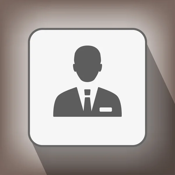Pictografía del icono del hombre de negocios — Vector de stock