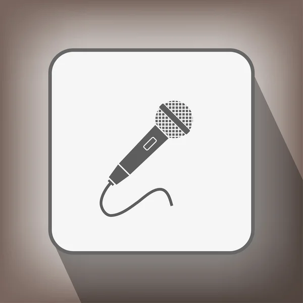 Mikrofon-ikonen tecken — Stock vektor