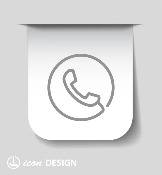 Pictograph of phone icon — Stock Vector