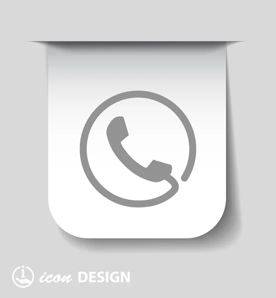 Pictograph of phone icon — Stock Vector