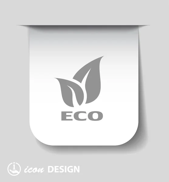 Pictograph of eco icon — Stock Vector