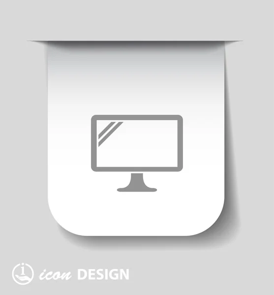 Pictograph på datorikonen — Stock vektor