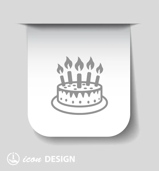 Pictograph of cake icon — Stock Vector