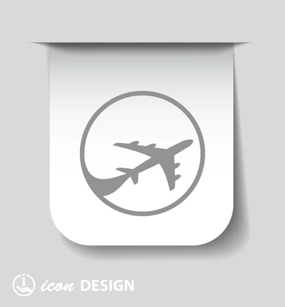 Pictografía del icono del avión — Vector de stock