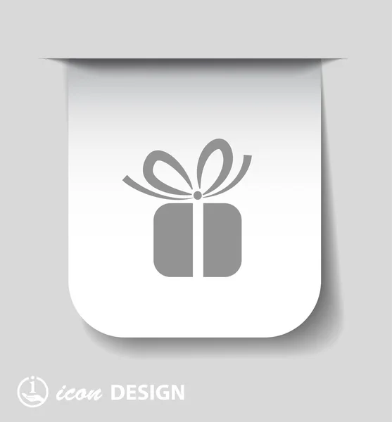 Pictograph of gift icon — Stock Vector