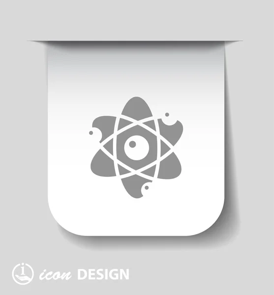 Pictograph of atom icon — Stock Vector