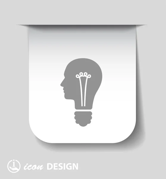 Pictograph van lamp concept — Stockvector