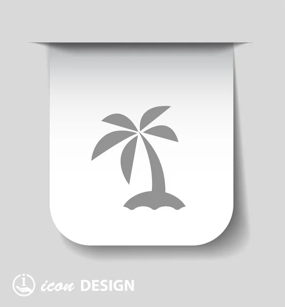 Pictograph of island icon — Stock Vector