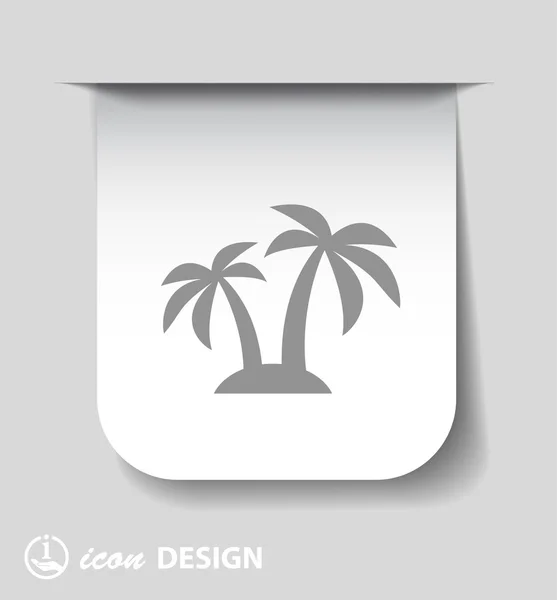 Pictograph of island icon — Stock Vector