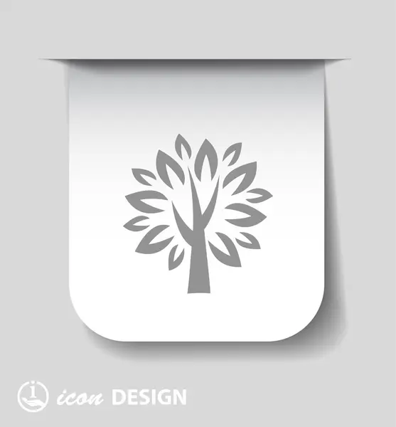 Pictograph of tree icon — Stock Vector
